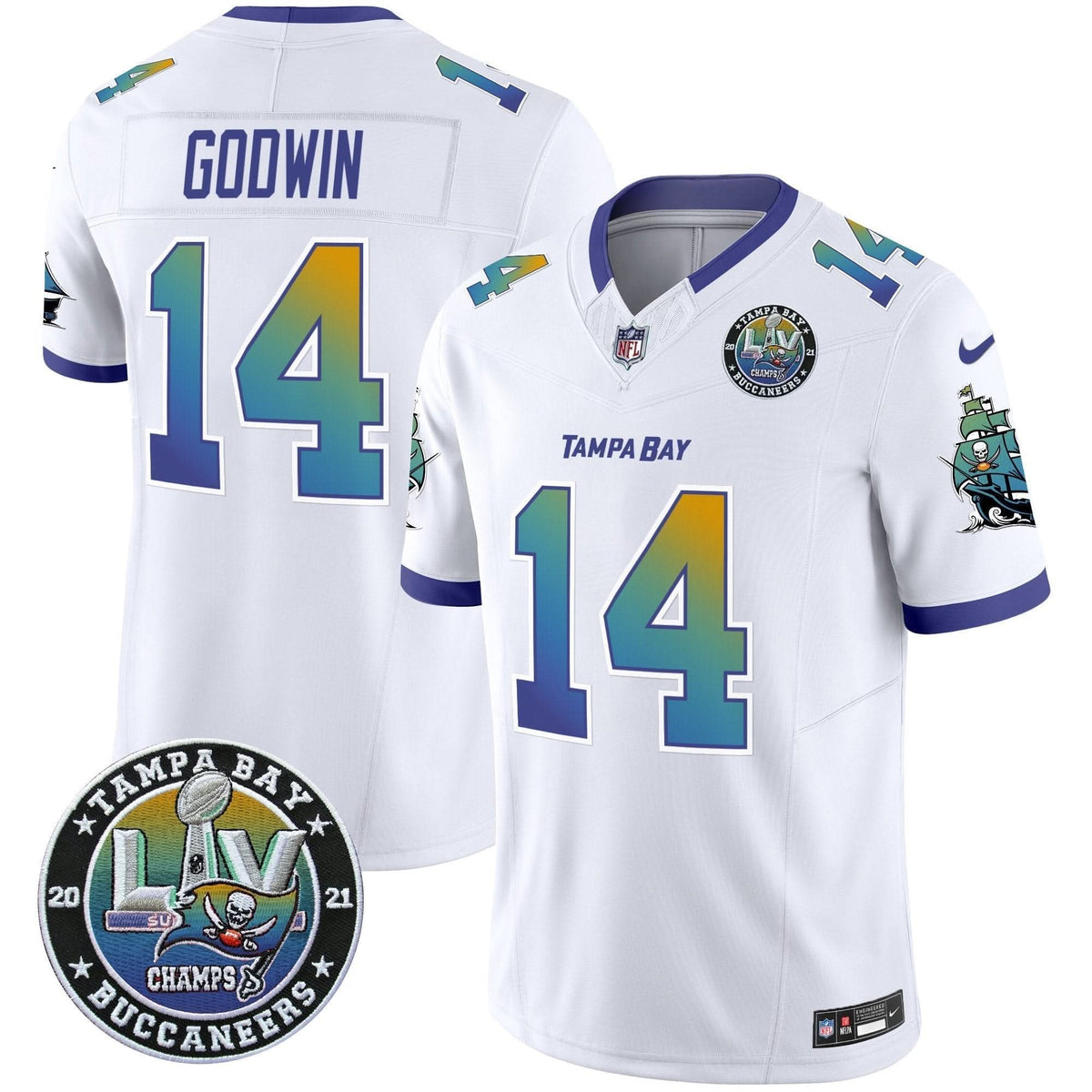 TB "Tampa City" Super Bowl LIV Patch Vapor Limited Jersey