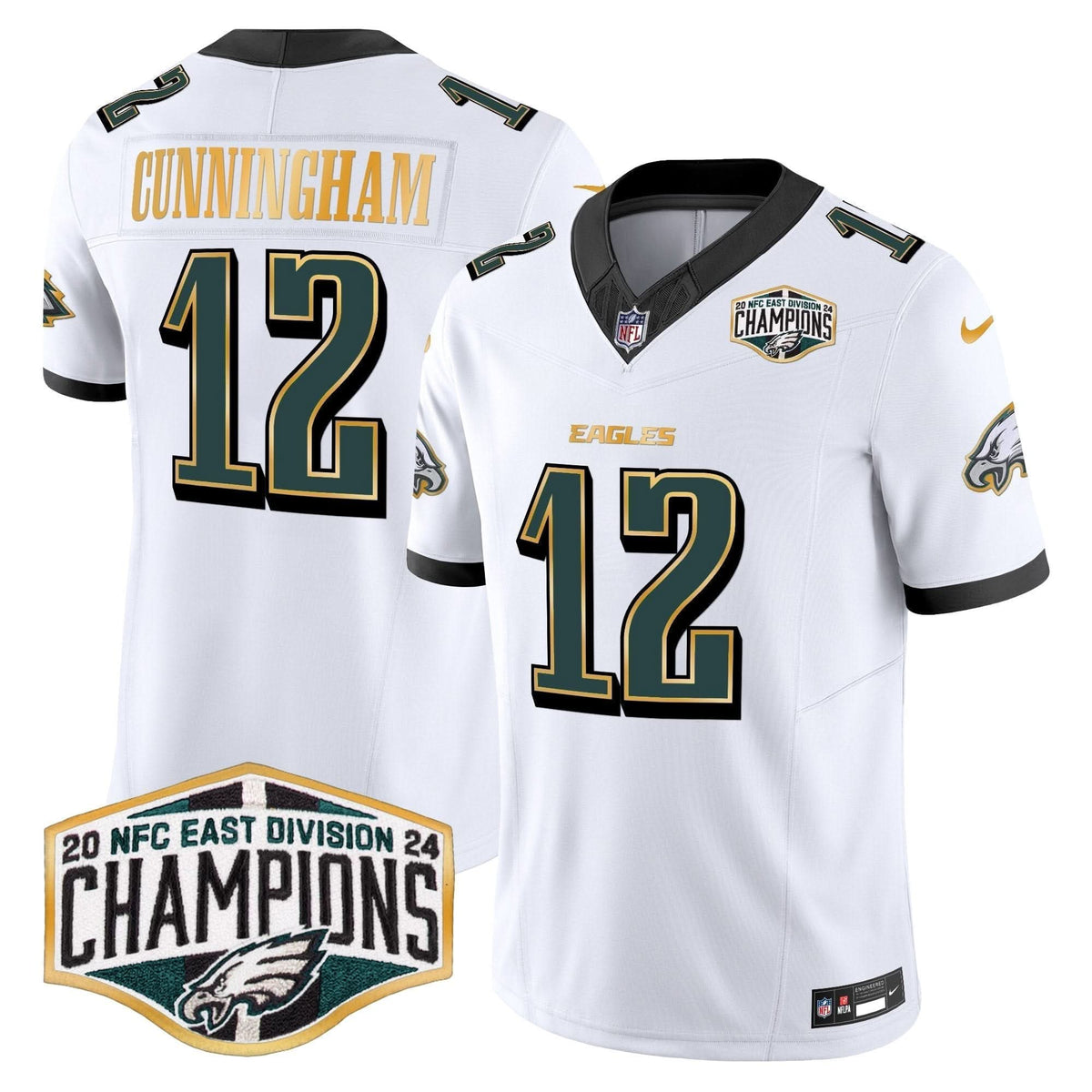 PHI 2024 NFC East Division Champions Gold Trim Vapor Limited Jersey