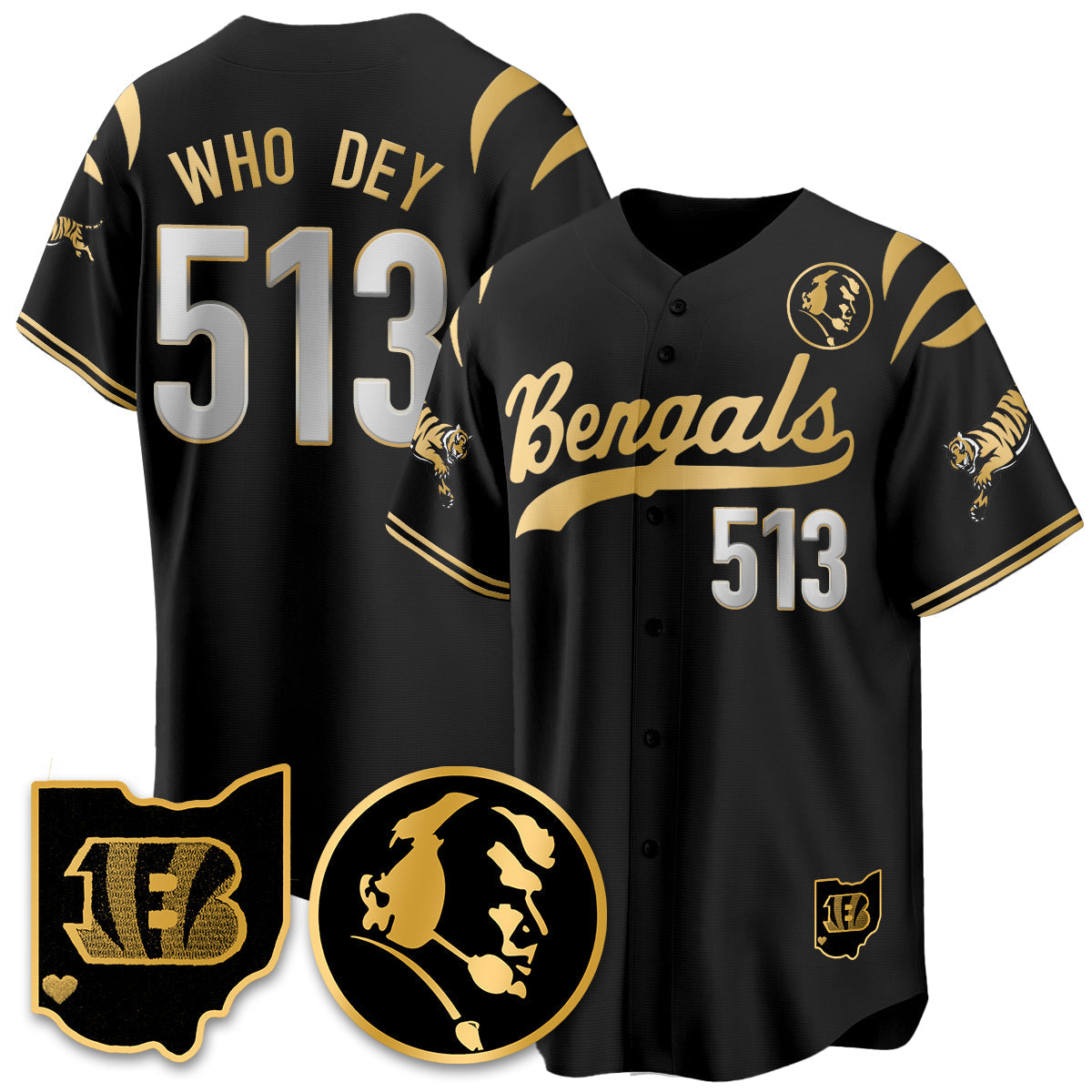 CIN Vapor Limited Baseball Jersey - John Madden Patch - All Stitched