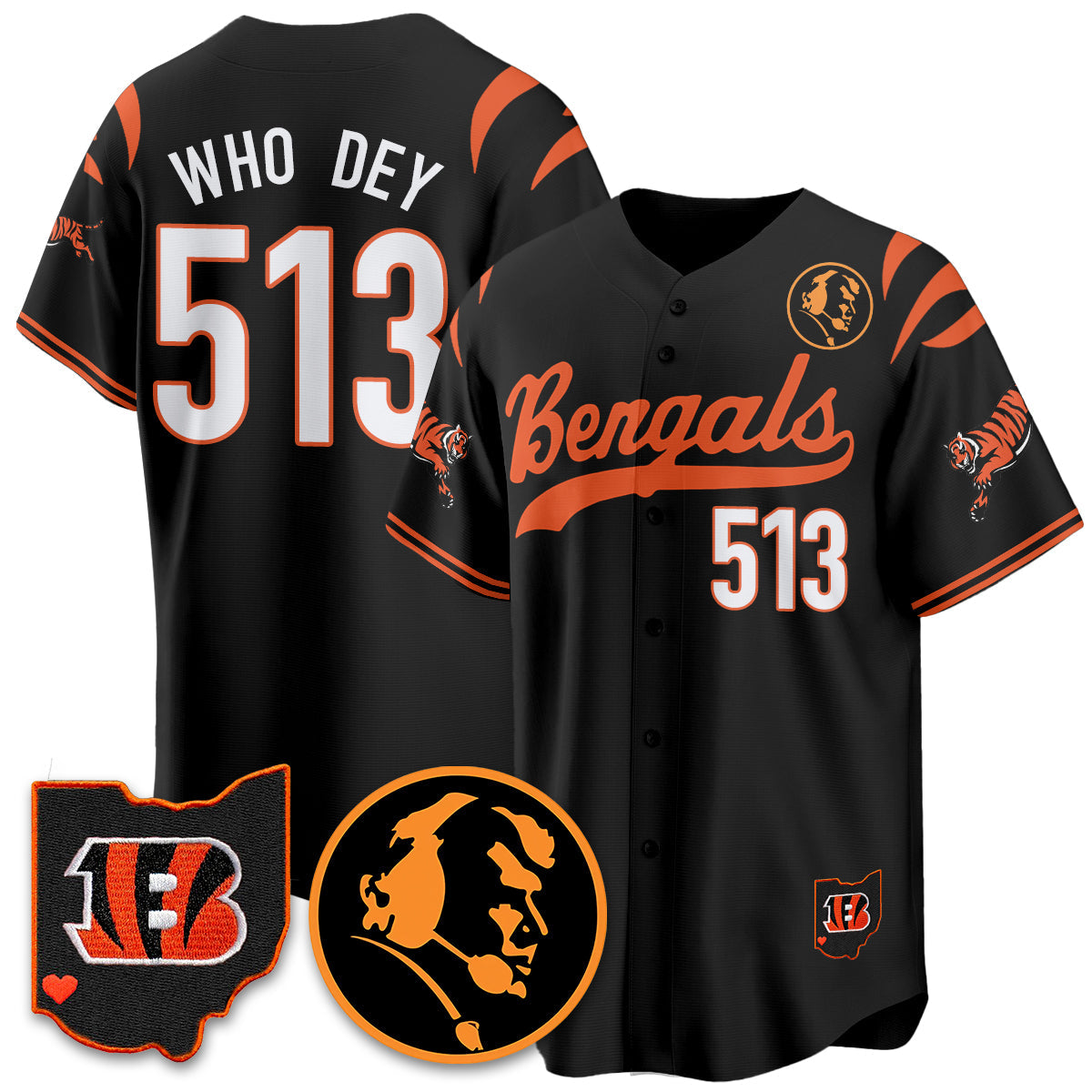 CIN Vapor Limited Baseball Jersey - John Madden Patch - All Stitched