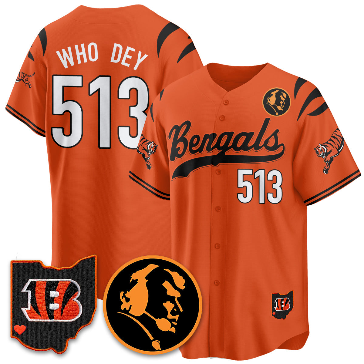 CIN Vapor Limited Baseball Jersey - John Madden Patch - All Stitched