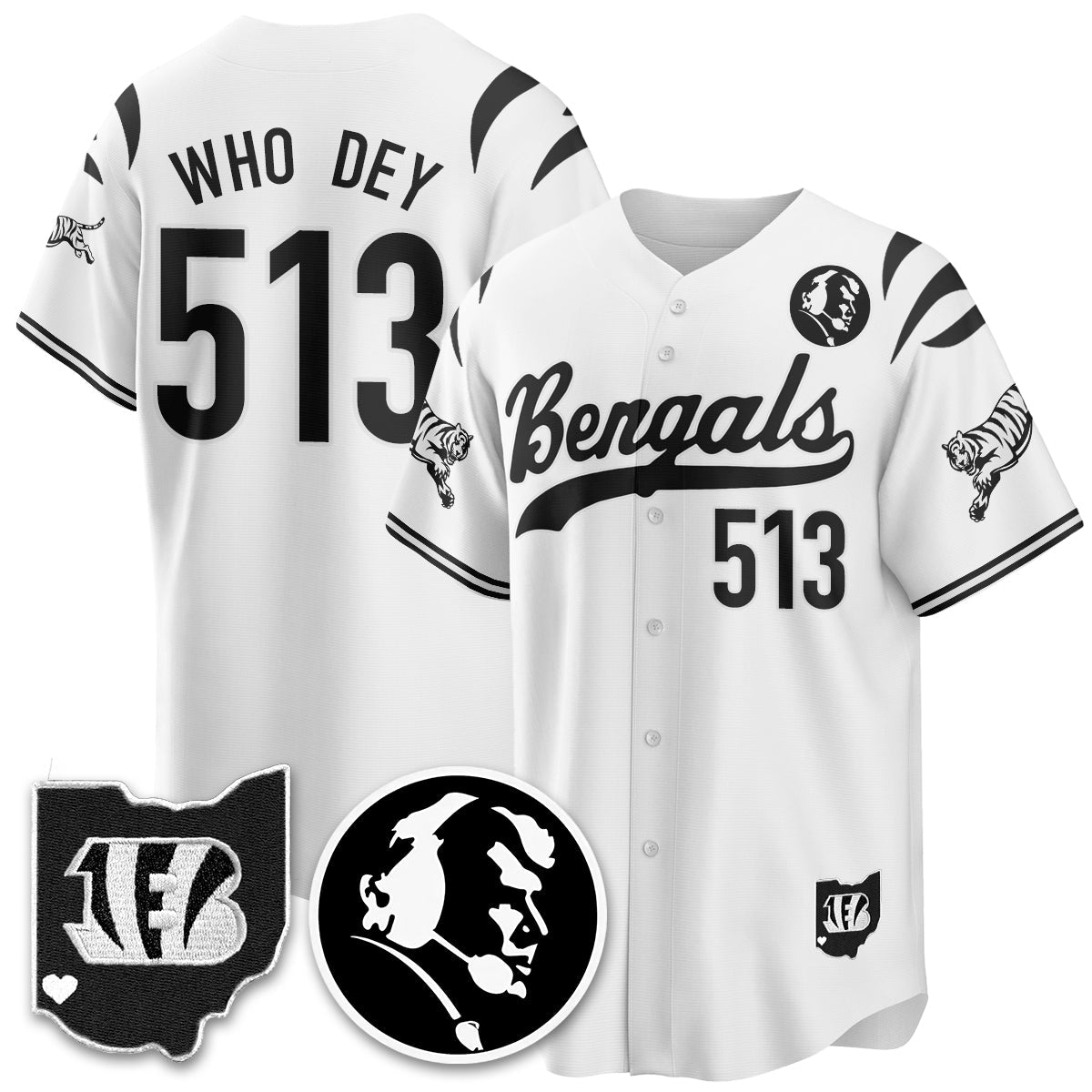 CIN Vapor Limited Baseball Jersey - John Madden Patch - All Stitched