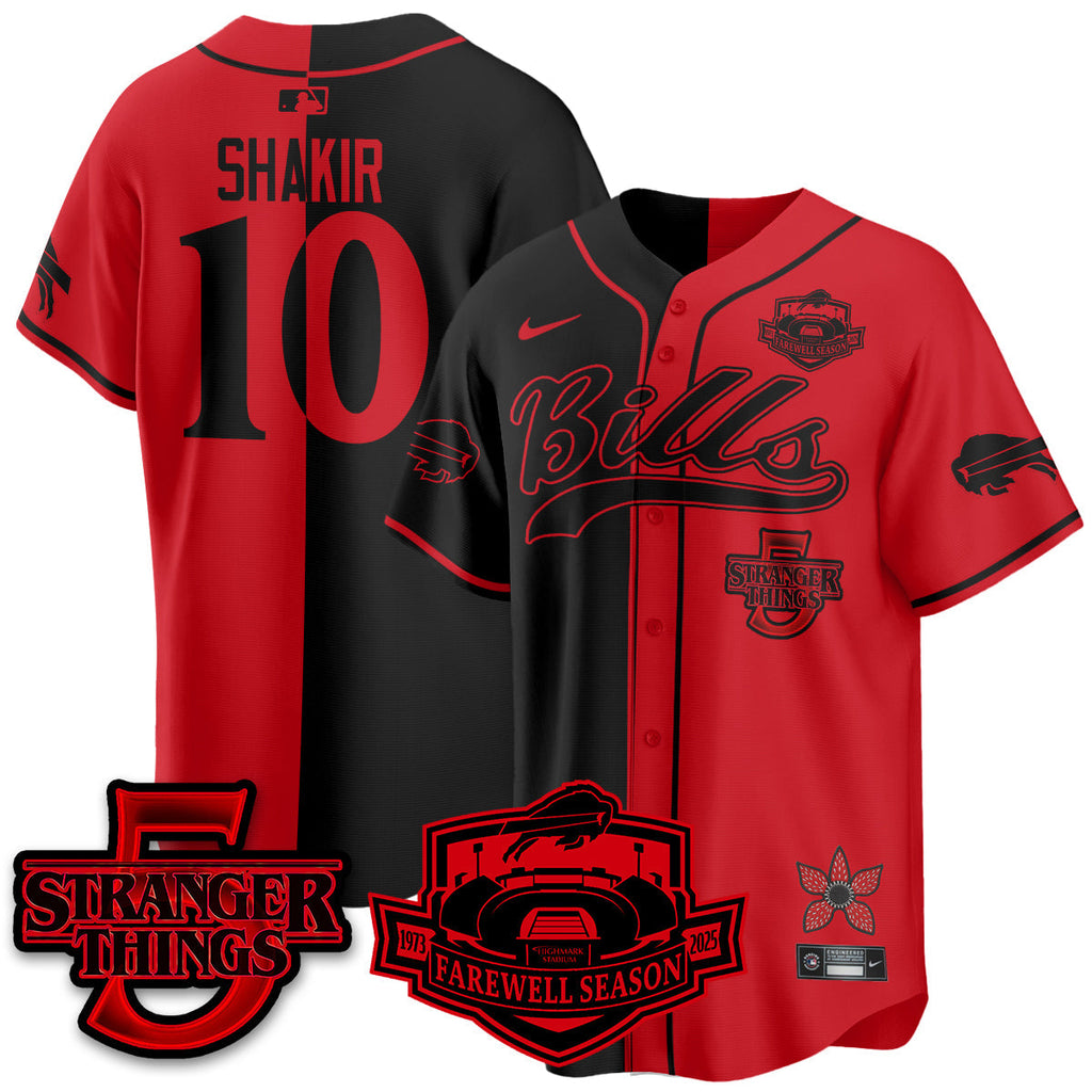 BUF Stranger Things Vapor Limited Baseball Jersey - All Stitched