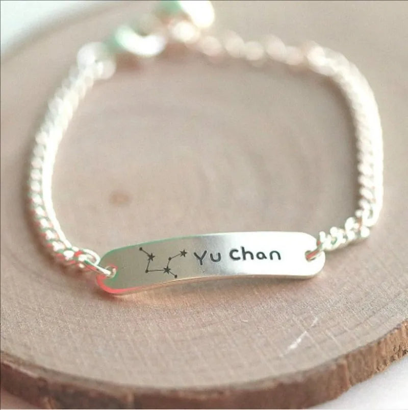 925 Sterling Silver Personalized Children's Bracelets Children's Customized Constellation Bracelets Constellation Jewelry Making