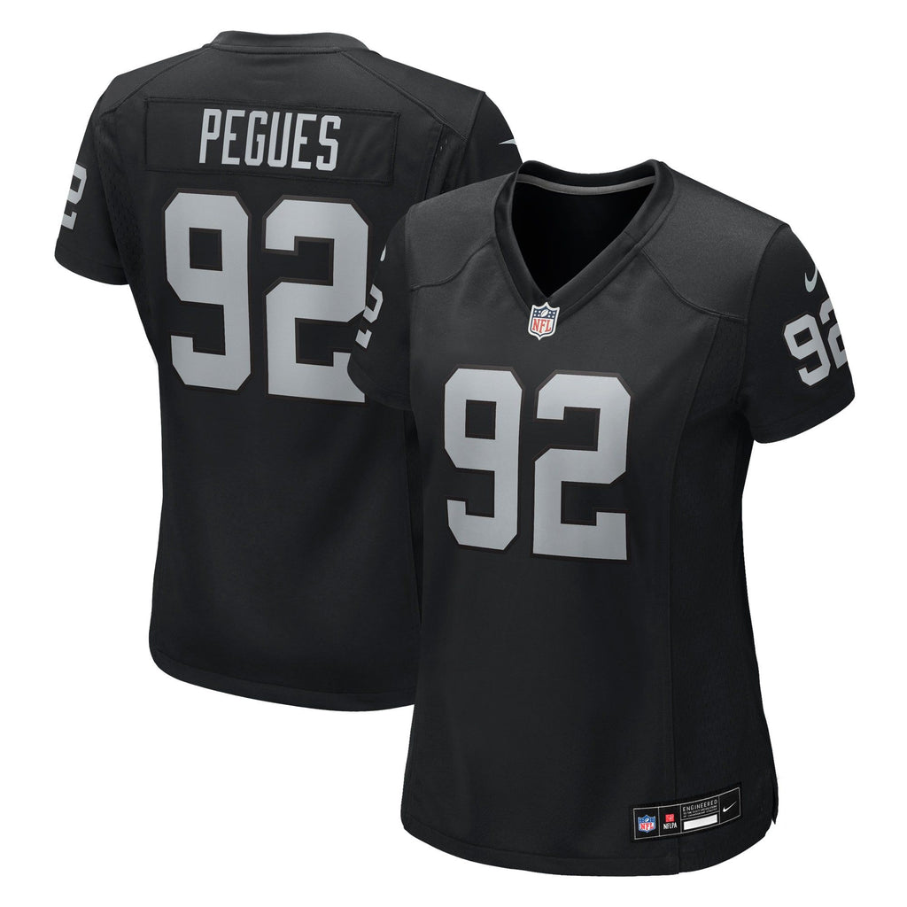 Women's Las Vegas Raiders Jj Pegues Nike Black Team Game Jersey