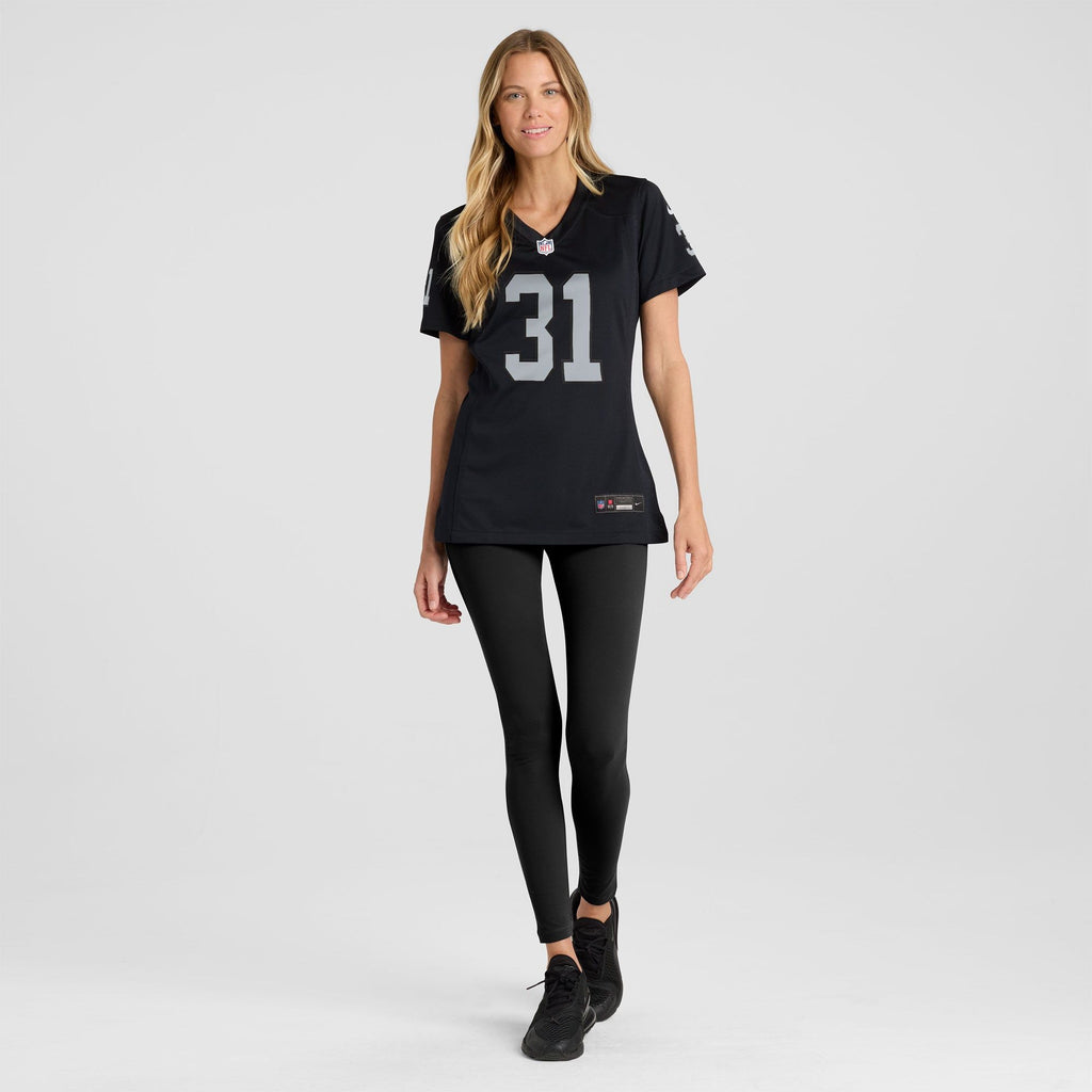 Women's Las Vegas Raiders Raheem Mostert Nike Black Team Game Jersey