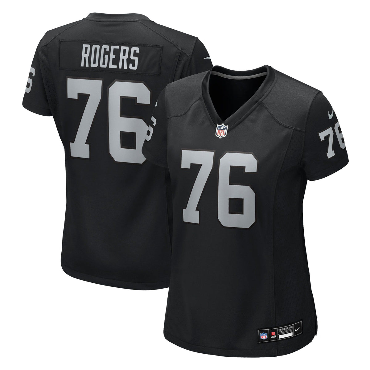 Women's Las Vegas Raiders Caleb Rogers Nike Black Team Game Jersey