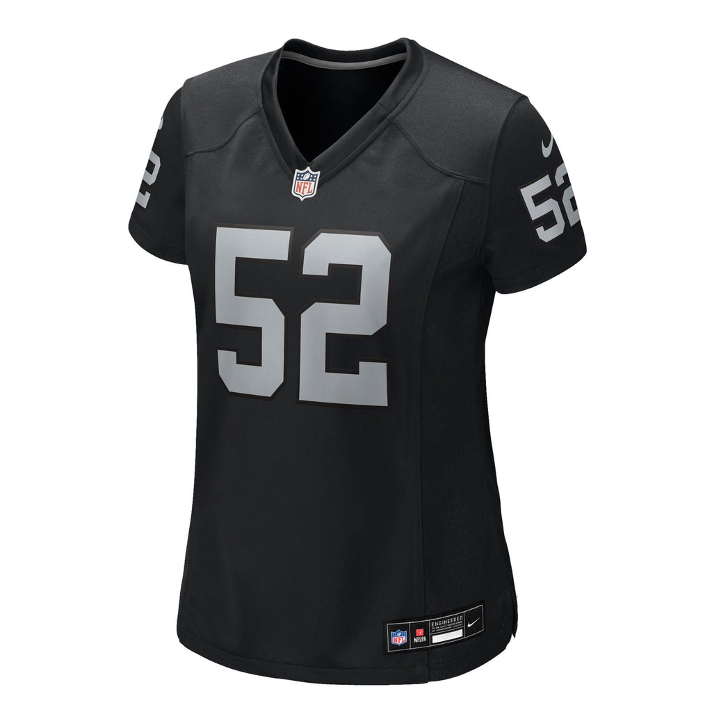 Women's Las Vegas Raiders Elandon Roberts Nike Black Team Game Jersey