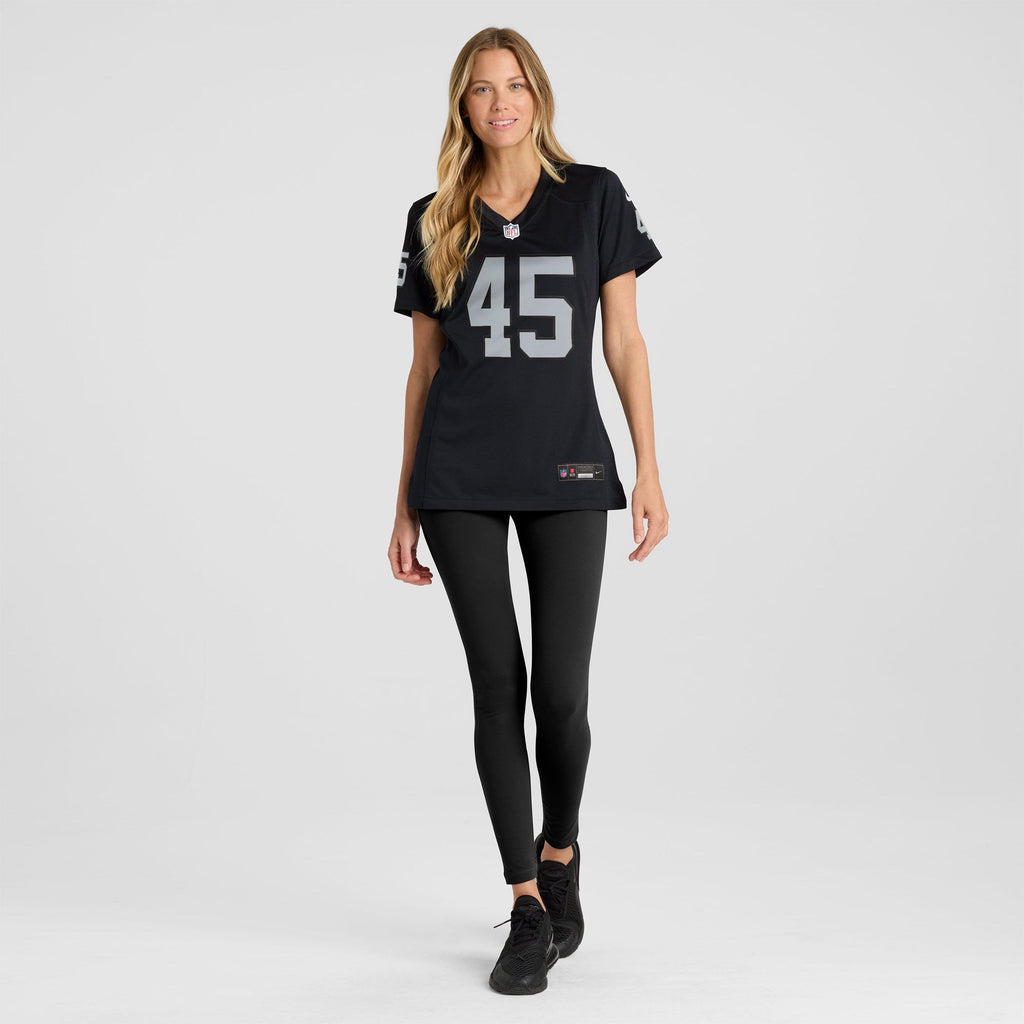Women's Las Vegas Raiders Devin White Nike Black Team Game Jersey