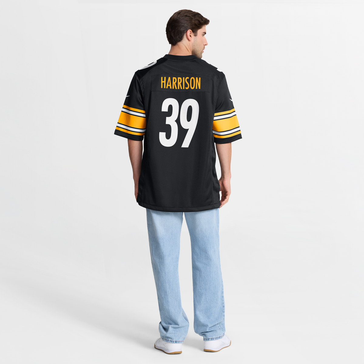 Men's Pittsburgh Steelers Malik Harrison Nike Black Team Game Jersey